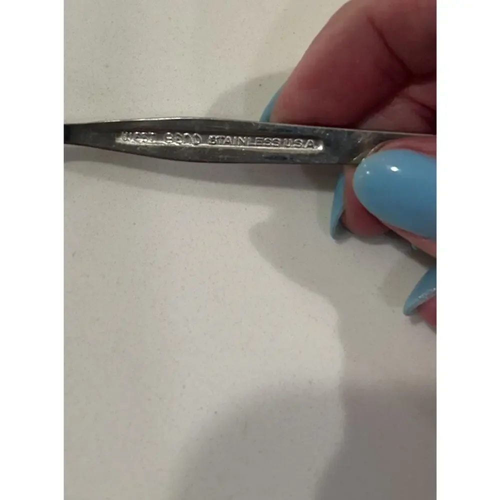 Vtg Oneida West Bend Shadow Weave Lot Of 4 Teaspoons 6.25” Stainless Made In USA
